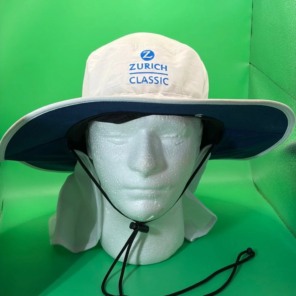 Flyway Performance Boonie Sun Hat OS Zurich Classic Golf Cap Stowable Neck Flap